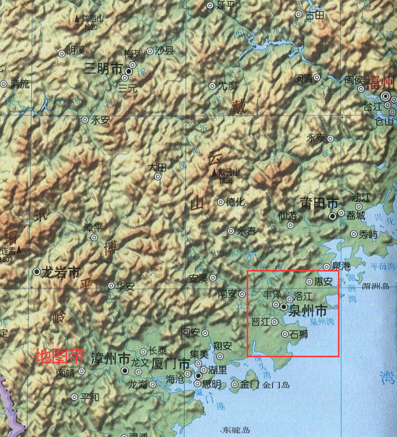 和号称"八山一水一分田"的贵州差不多,泉州也是这种地形分布