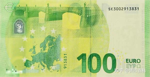 100欧元正面联合货币提供 - 100欧元背面100欧元面值的设计正反面