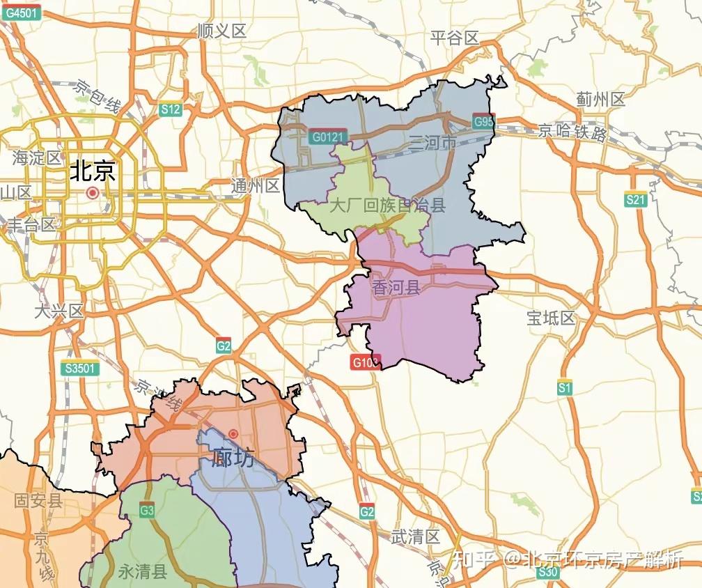 燕郊城区地图全图图片