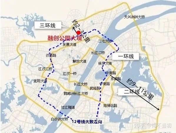 假如细心观察武汉地图,会发现武汉三环与二环并不等边,汉口二三环之间