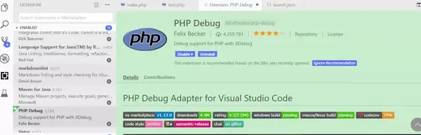 visual-studio-code-php-cli-web