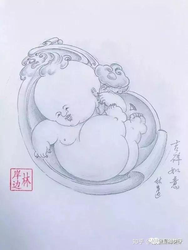 我是雕刻师别有情趣在童真林岸边玉雕手稿欣赏