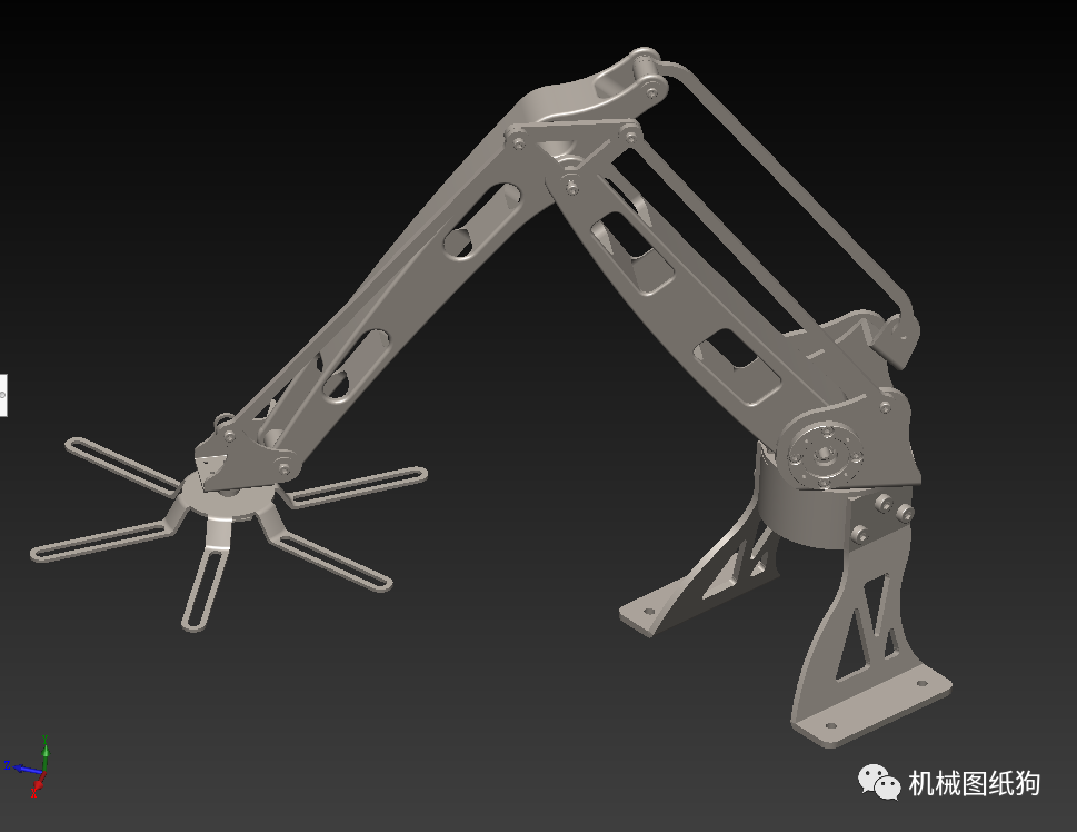 機器人碼垛機械臂簡易結構3d模型圖紙solidworks設計