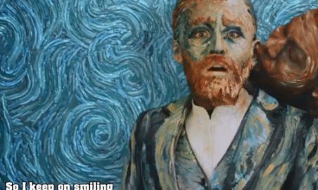 被泰森咬掉耳朵而惊恐不已的梵高.