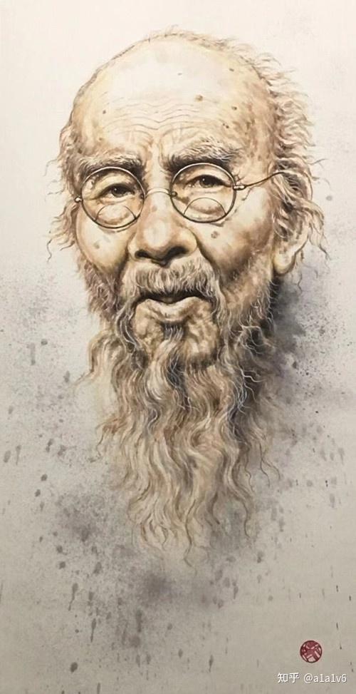 艺术名人水墨肖像画 - 知乎