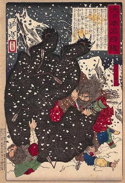 hana_desu15 大日本名将鑑 常陸掾平貞盛 平親王将門 芳年 Yoshitoshi 明治