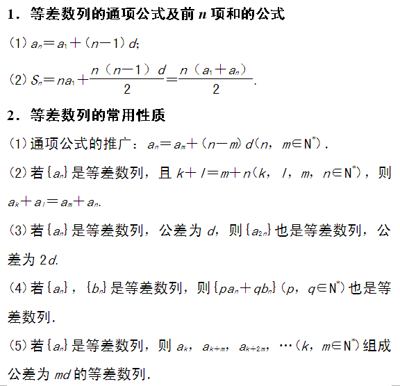 数列 | 高考数列常用万能公式大全,超完整,简直不要太赞! - 知乎