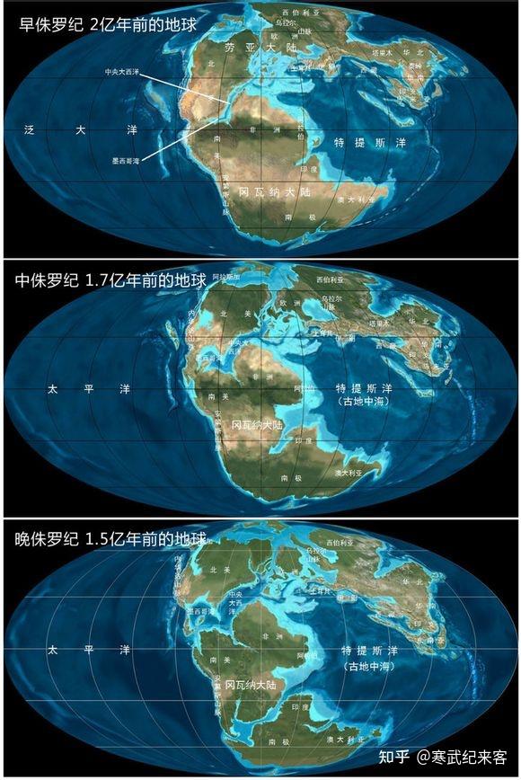 7億年前早侏羅紀(200ma) 2.0億年前晚三疊紀(220ma) 2.