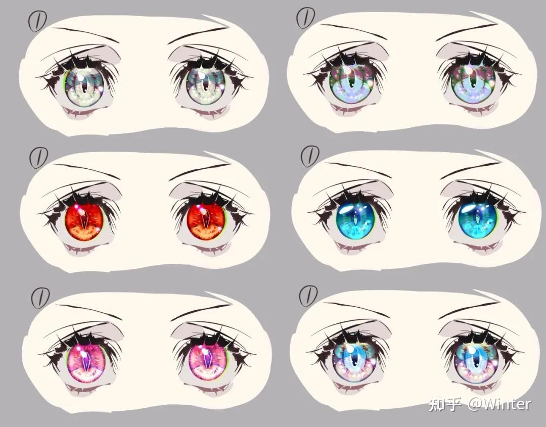 眼睛素材不会画眼睛可不行有被这组电到超多大佬画师不同画风动漫眼睛