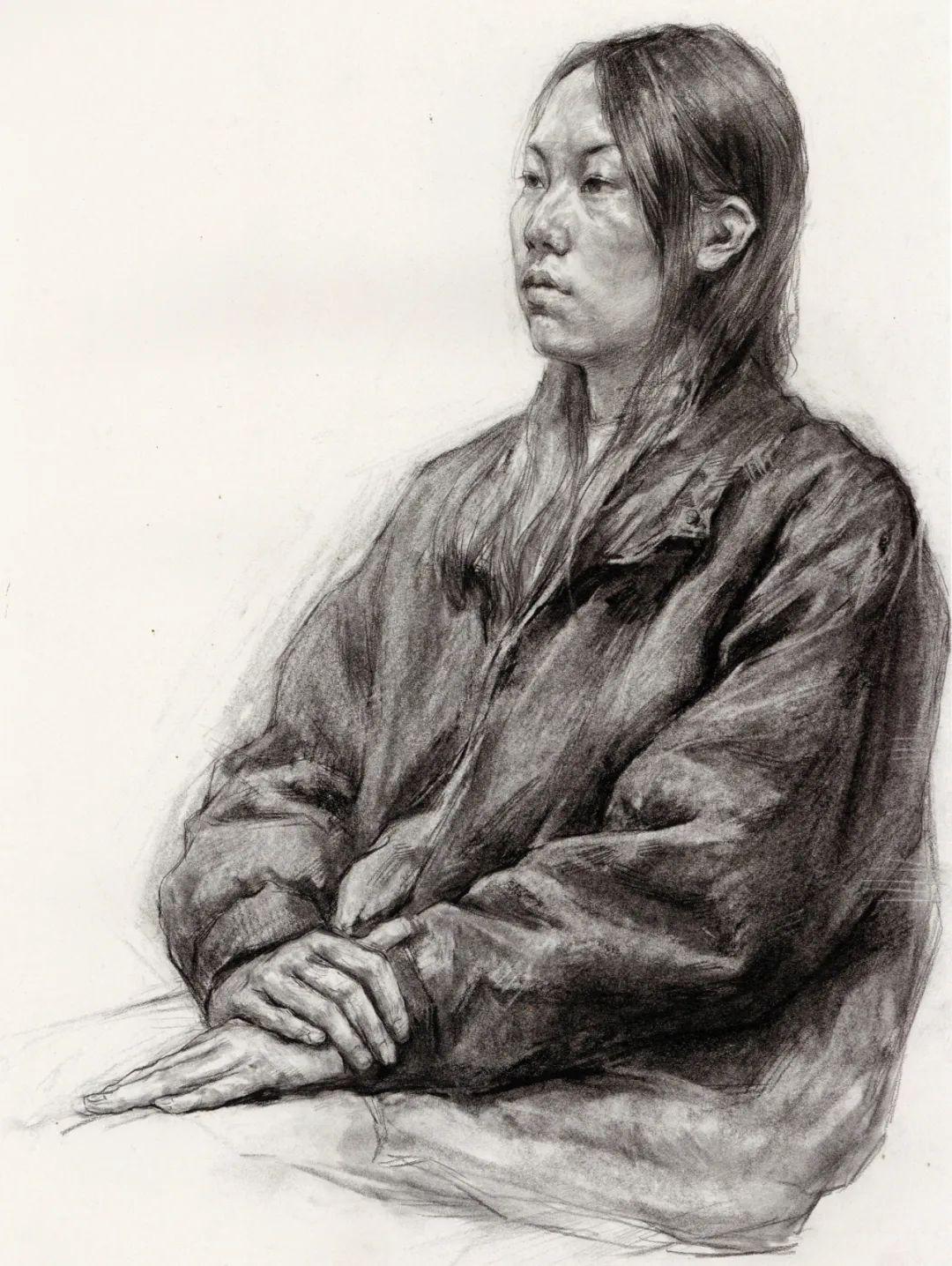 21届国美校考高分卷!素描半身像写生堪称一绝!