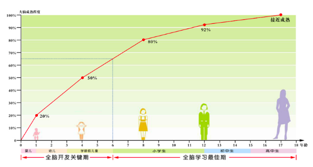 美国心理学会会长布鲁诺的研究出智力发展的曲线图:从字面上来说,把0