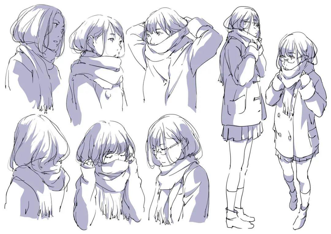 【绘画素材】不同角度的人体动态,光影怎么画?这组素材参考赶紧码下!