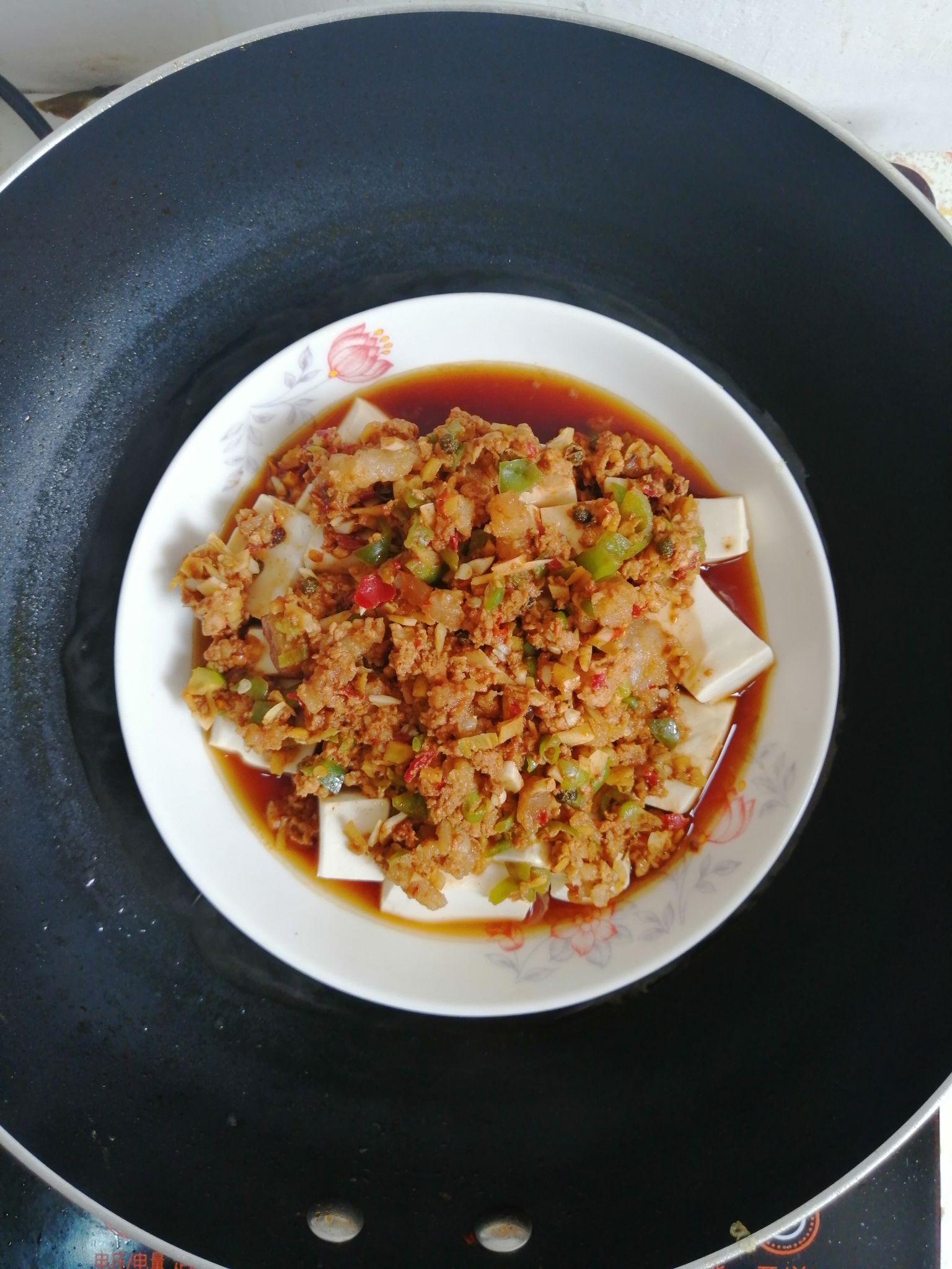 肉沫蒸豆腐一盘菜搞定2碗米饭