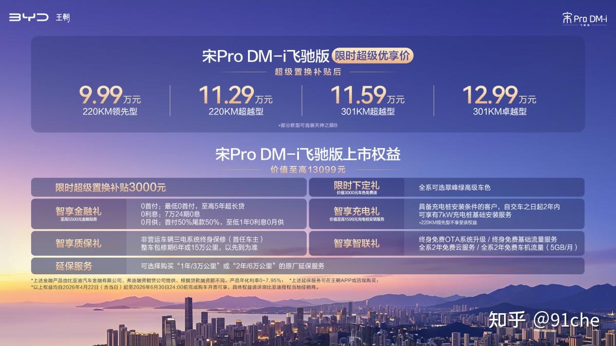宋Pro DM-i飞驰版引领220km插混SUV进入9万级,限时9.99万起!