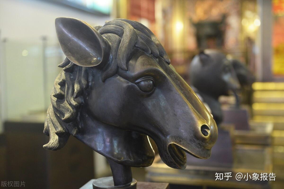 为清代圆明园长春园西洋楼建筑群海晏堂外十二生肖兽首喷泉主要构件之