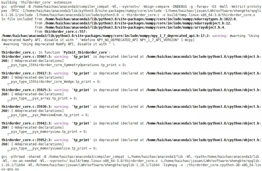 Thirdorder error command usr bin gcc failed 