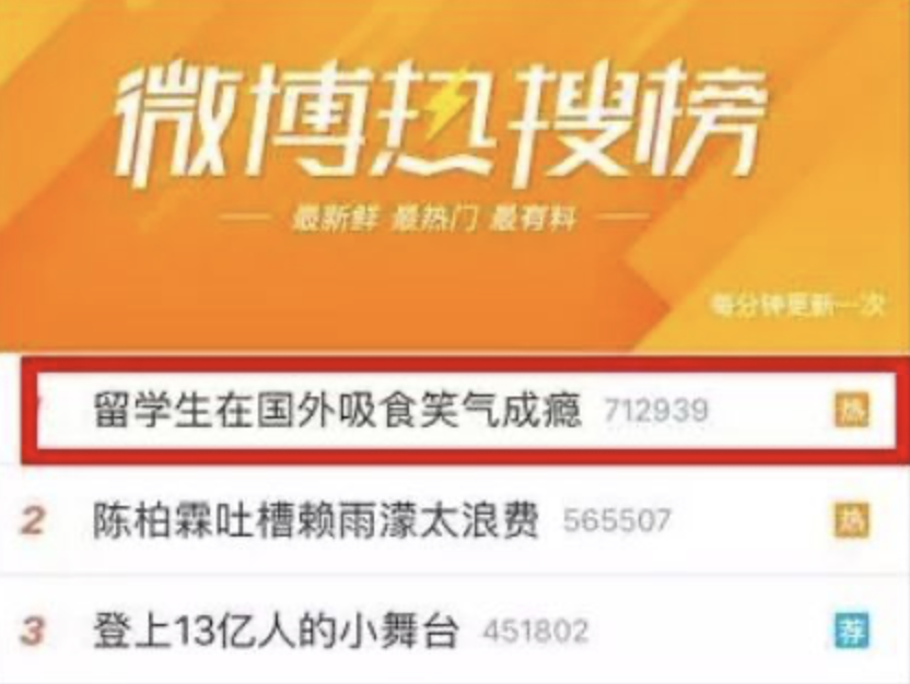 2017年,留学生韩梦溪吸笑气的新闻震惊全网.