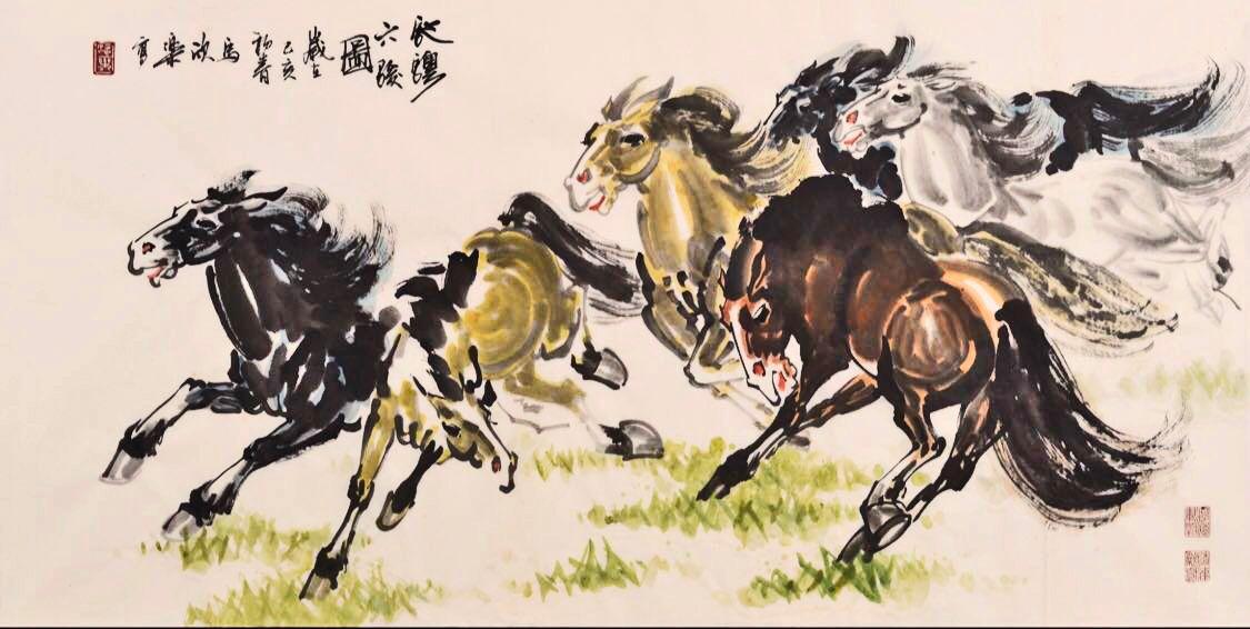 马欣乐 作牛年初五,梦见恩师黄胄,不禁再次翻看老师当年的写牛作品