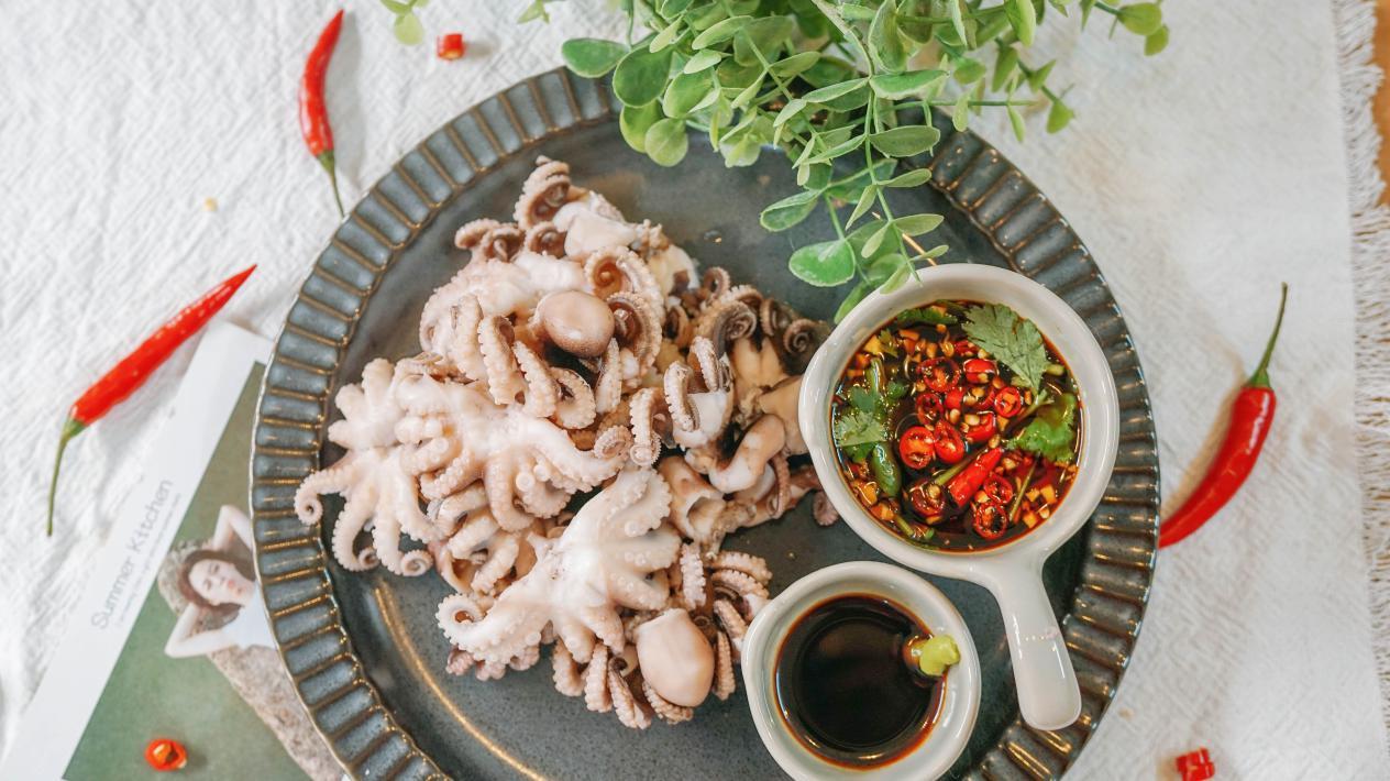 还能这样!八爪鱼白灼,味道鲜美,值得一尝