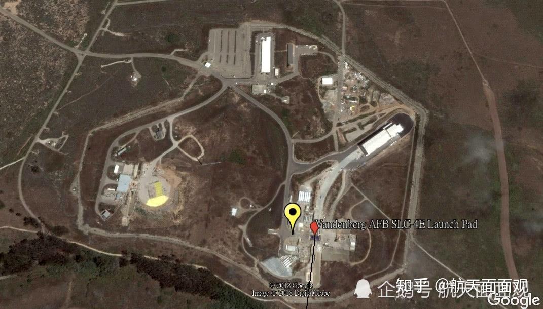 范登堡空军基地位于北纬34°37′,西经120°35′,向西发射,发射方位为