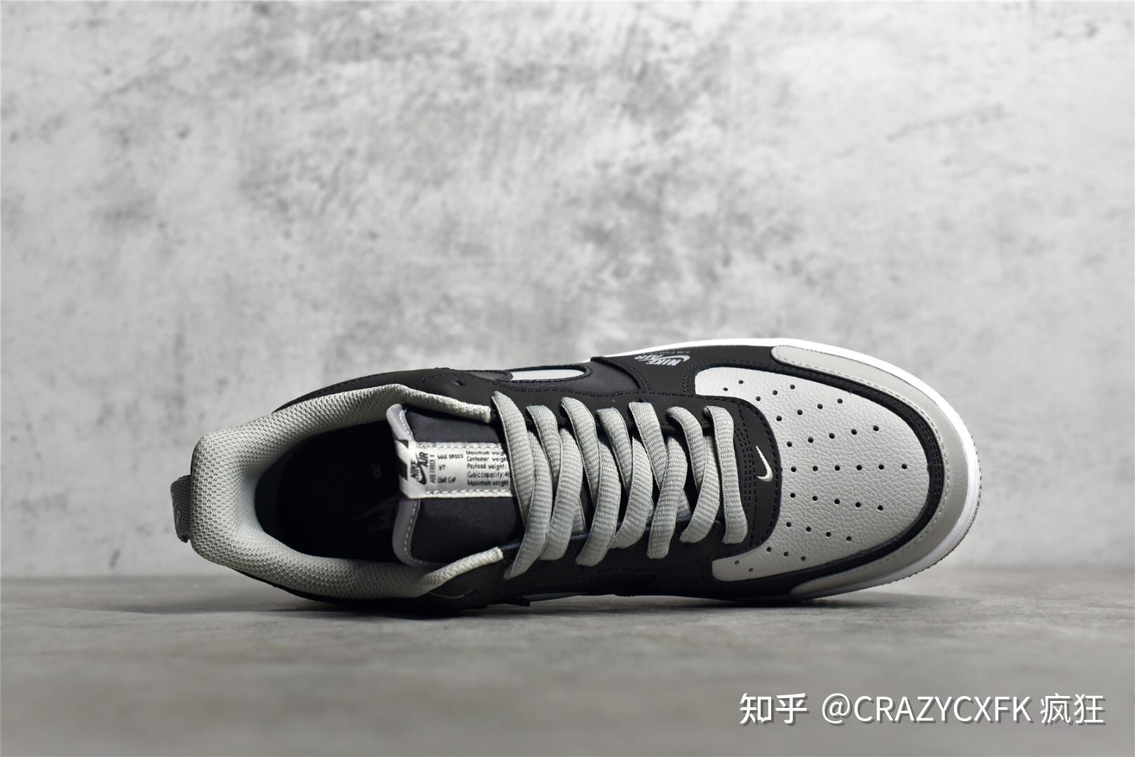 耐克影子灰空军一号nikeairforce1premium低帮反光板鞋