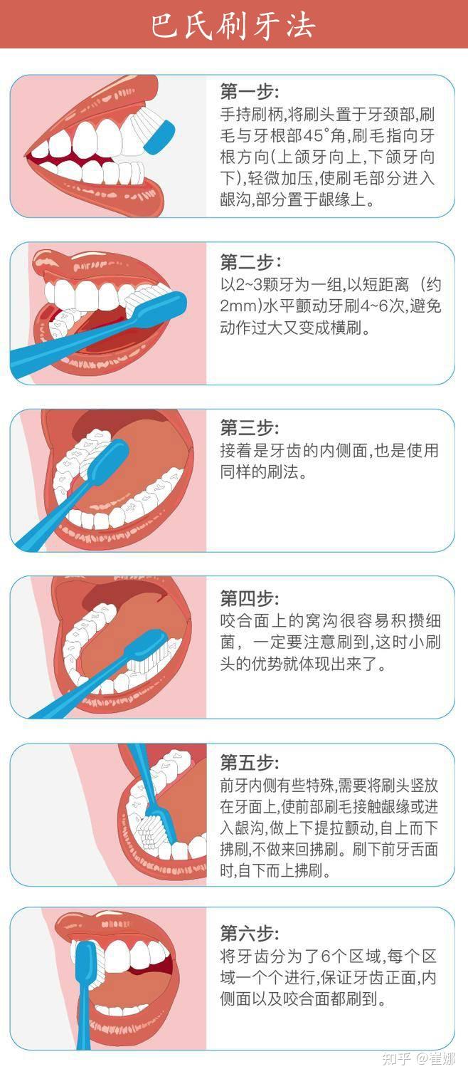 巴氏刷牙法图片 图示图片