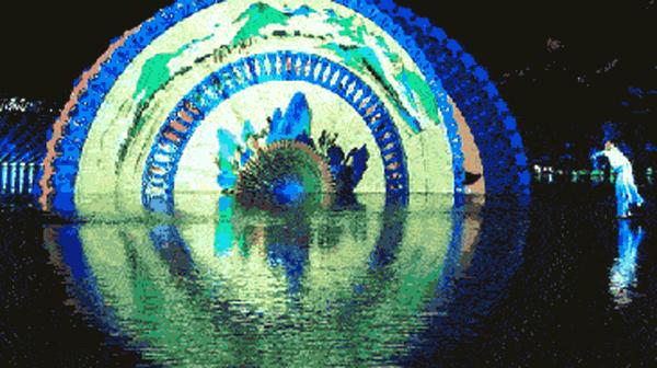 景区如何快速吸引客流全息水幕电影开启景区夜游模式