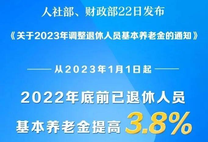 明確從2023年1月1日起,為2022年底前已按規定辦理退休手續並按月領取