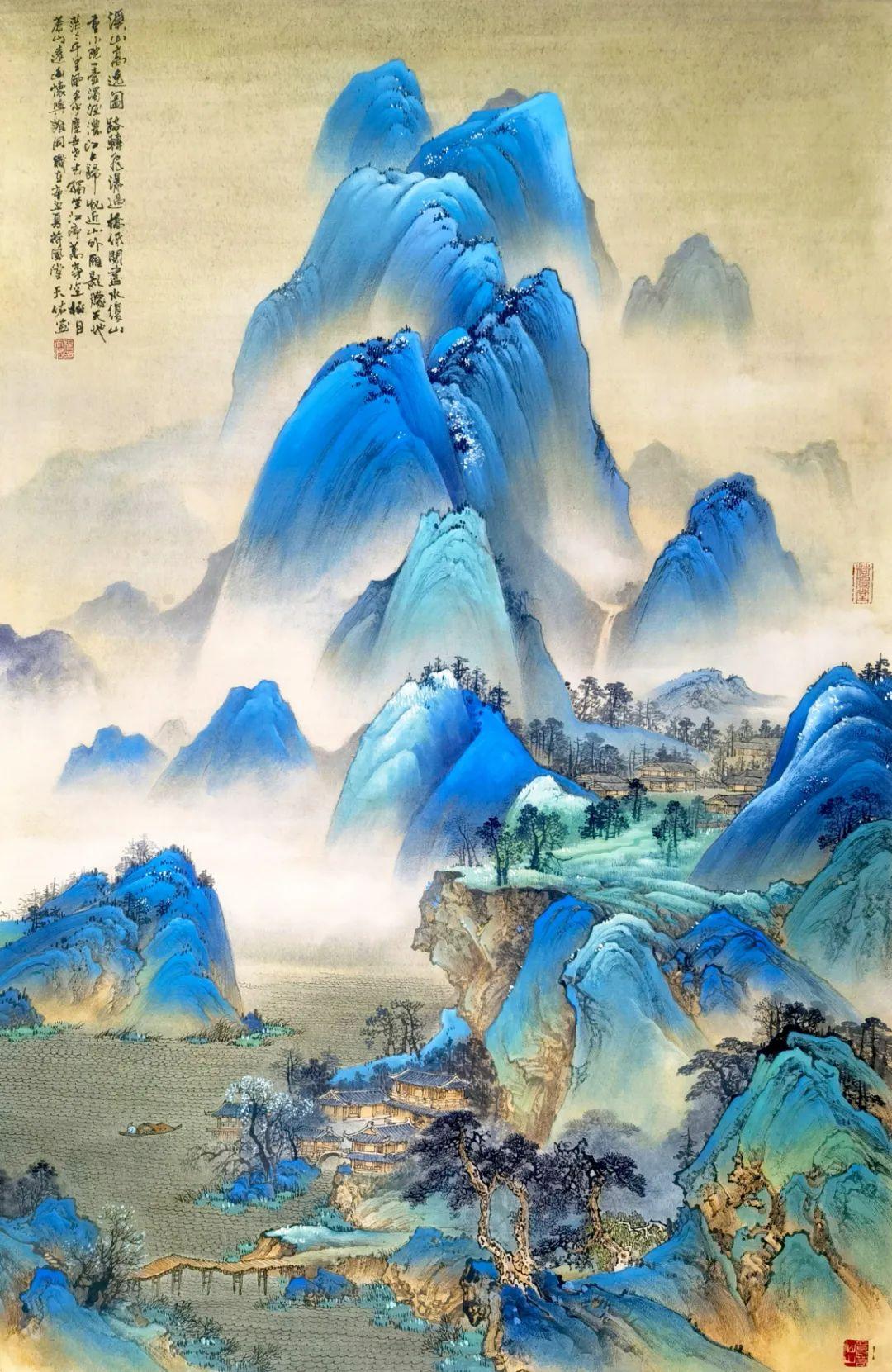 著名彩墨山水画家杨天佑作品欣赏接受定制任一尺寸均可