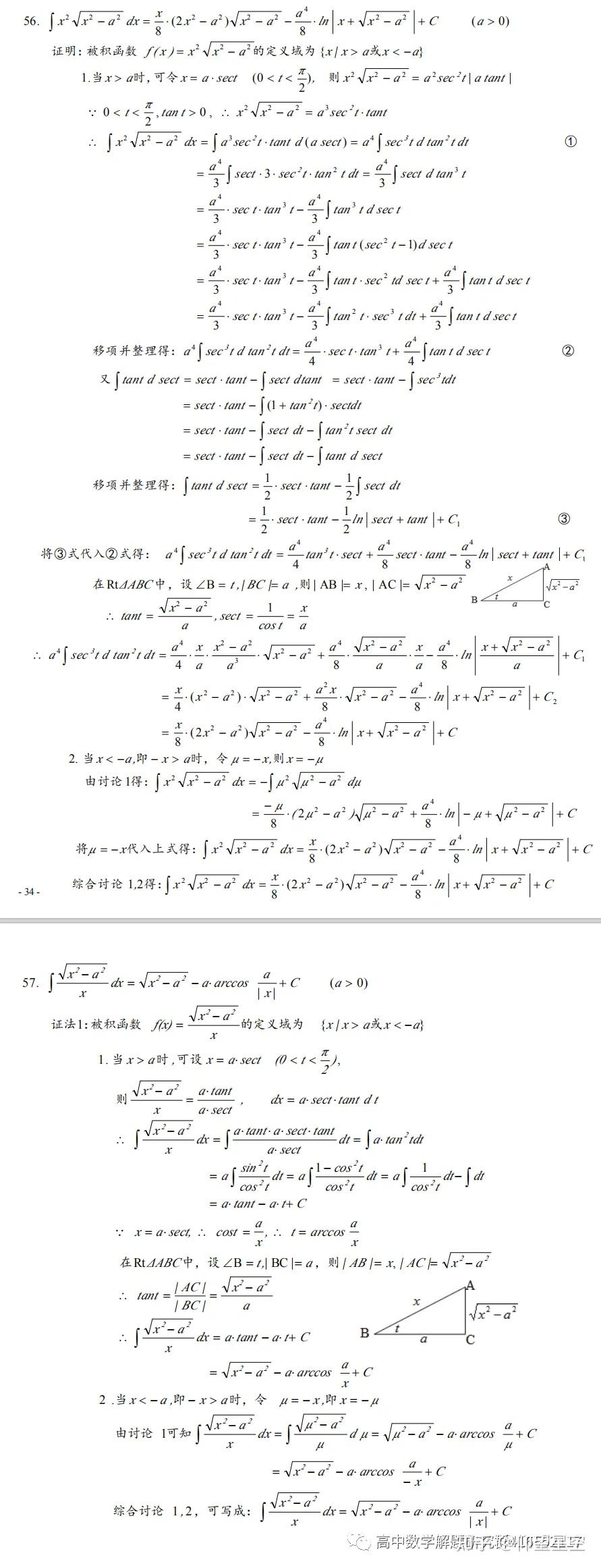 积分表:127个公式的推导 - 知乎