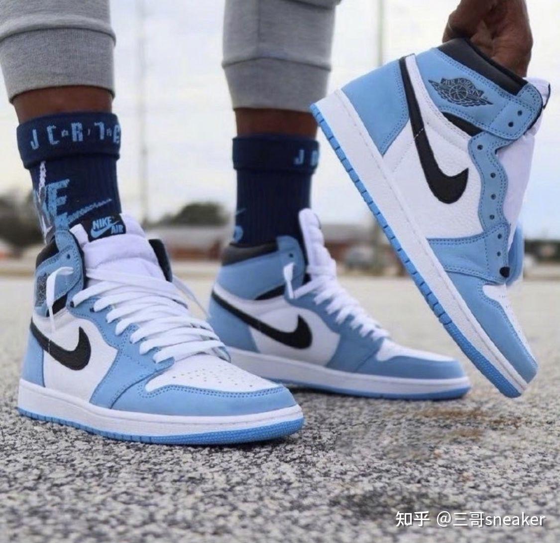 情侣款aj1大学蓝