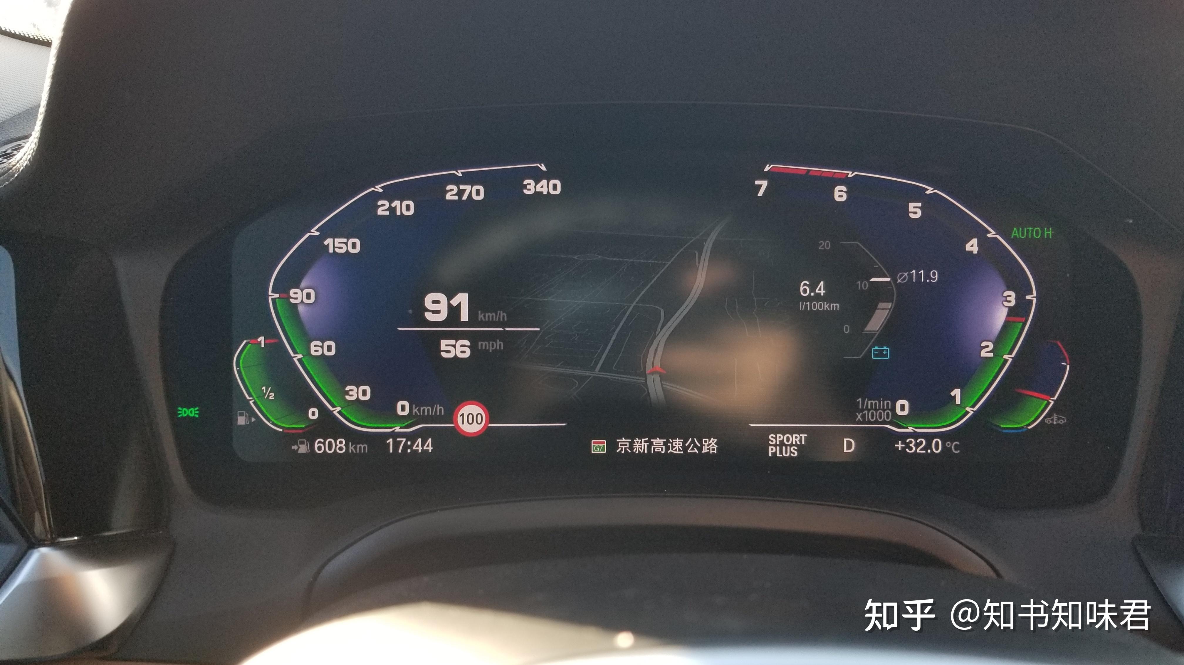 仪表盘,阿尔宾娜蓝加上运动 模式,2000多转起步,终于找到了一点宝马的