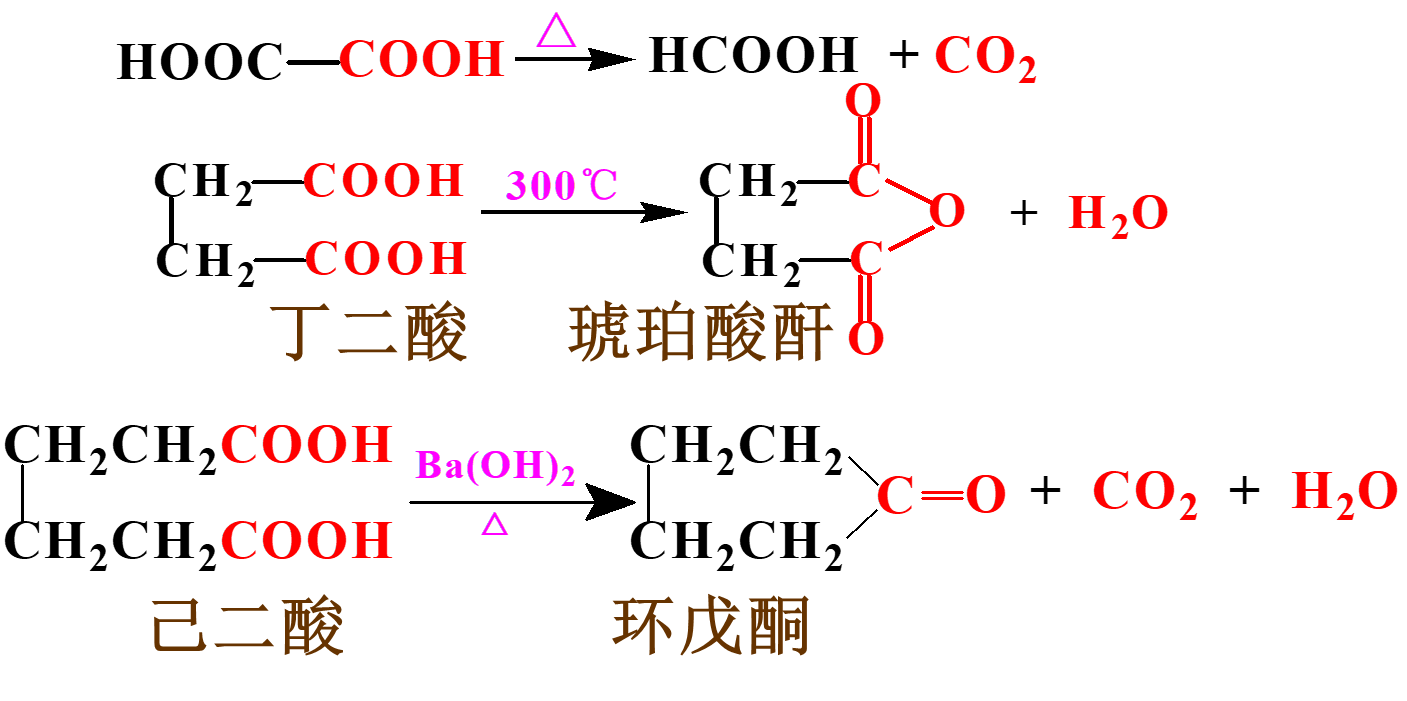 二元酸加热的产物甲酸的特殊性质甲酸的特殊结构——除羧基外可看作