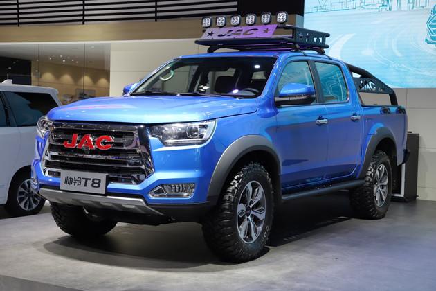 2018成都车展江淮帅铃t8皮卡上市售价9981288万