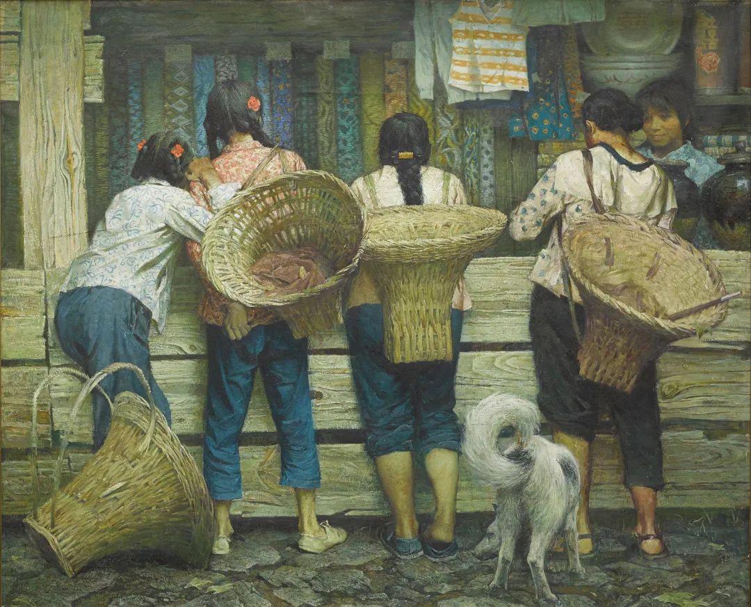 朱毅勇《山村小店》布面油画 110.