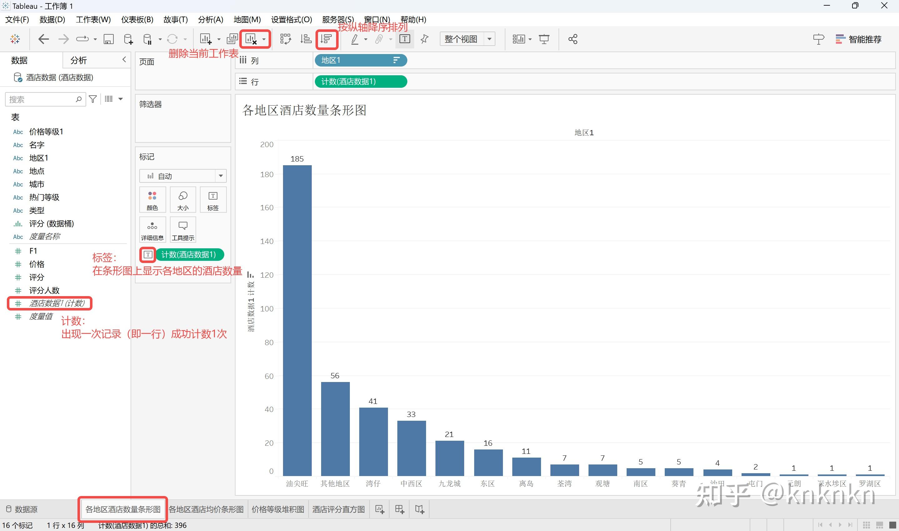 初识Tableau——界面介绍、绘制条形图和直方图 - 知乎