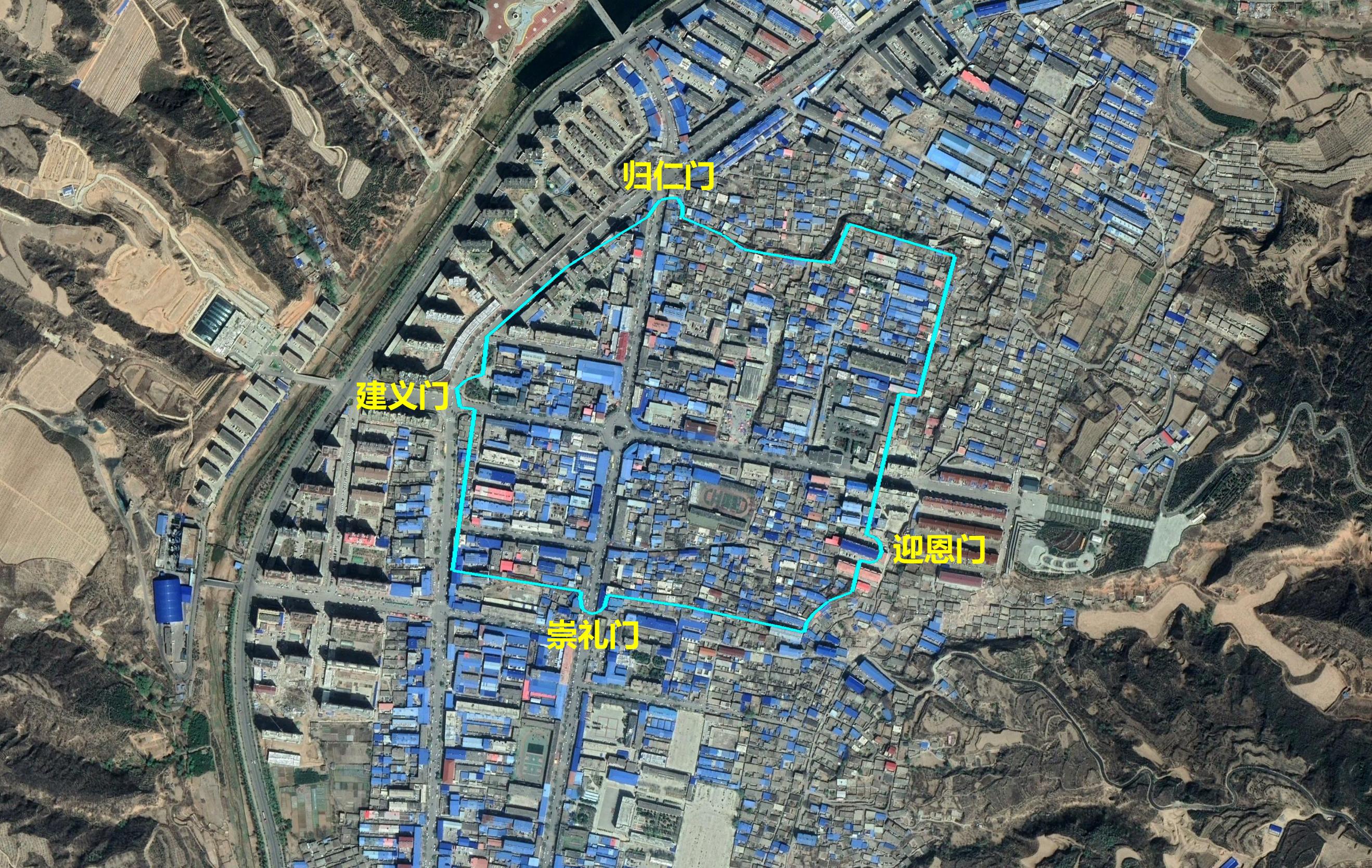 位于今隰县驻地龙泉镇(36.694°n, 110.932°e).面积0.38平方公里.
