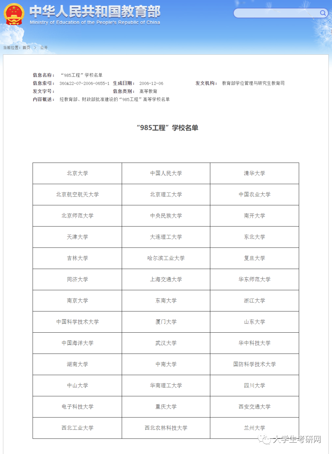 25考研择校常见名词科普:“34所”是指?985/211与双一流的区别?C9是什么? - 知乎
