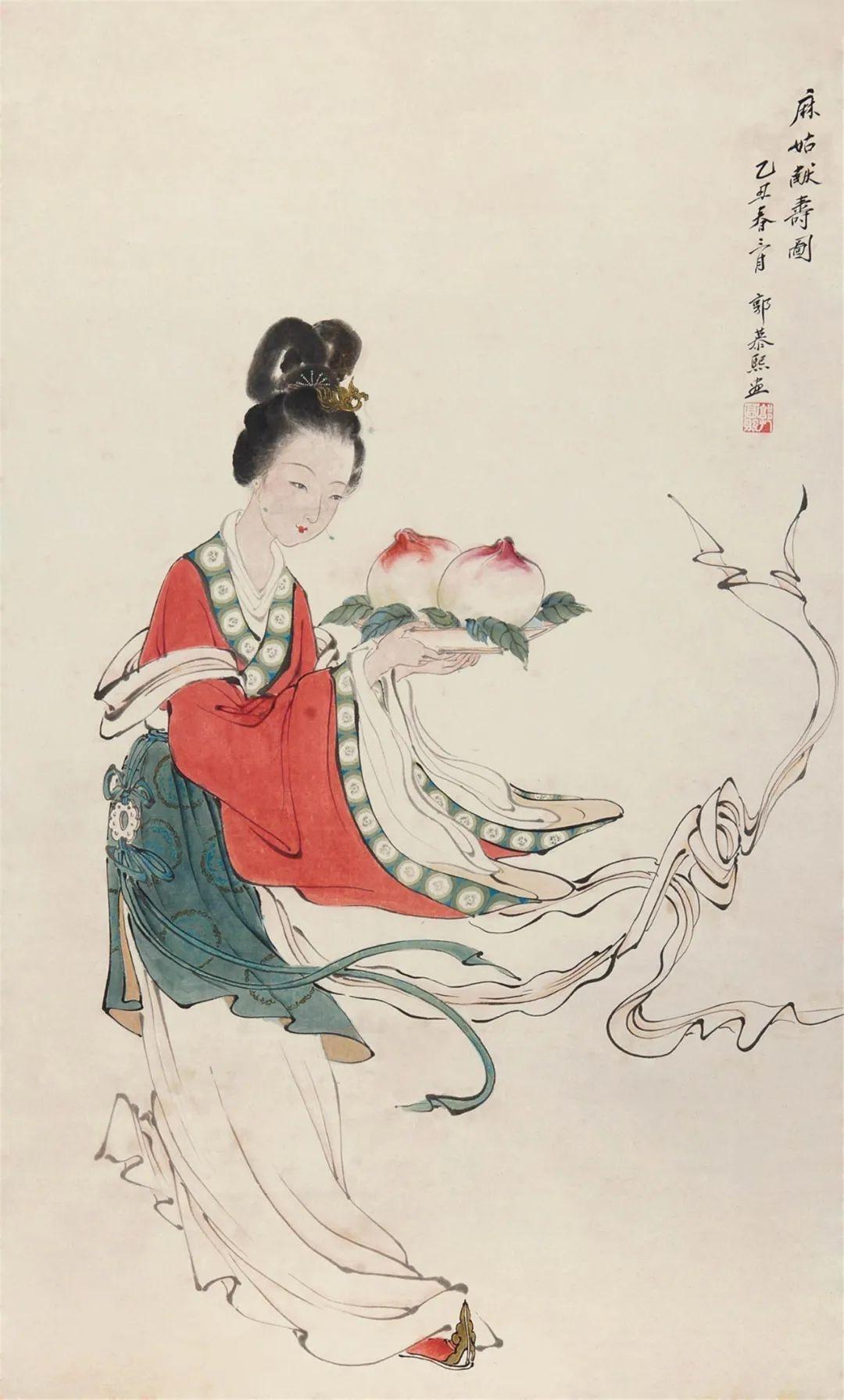 二十四幅名家国画《麻姑献寿》，长寿久久！ - 知乎