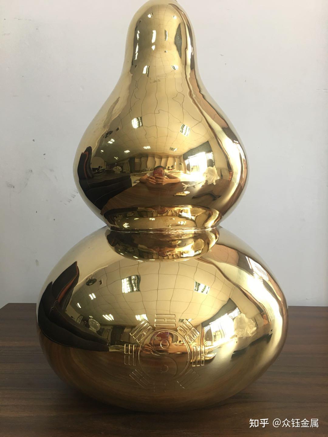 不锈钢葫芦小品锻打金色葫芦娃