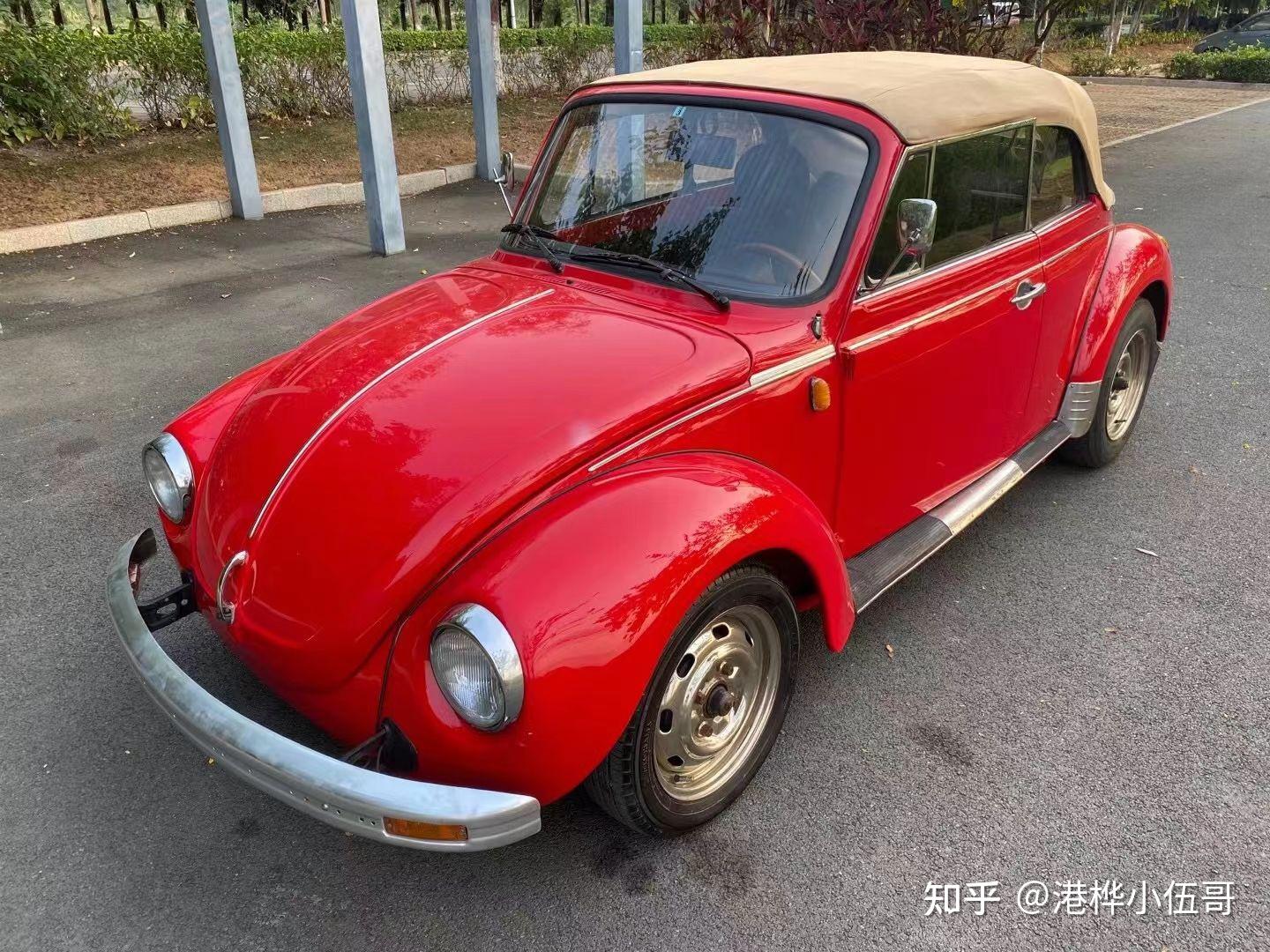 1976年大众一代甲壳虫,4缸风冷水平对置发动机以及后置后驱,四速手动