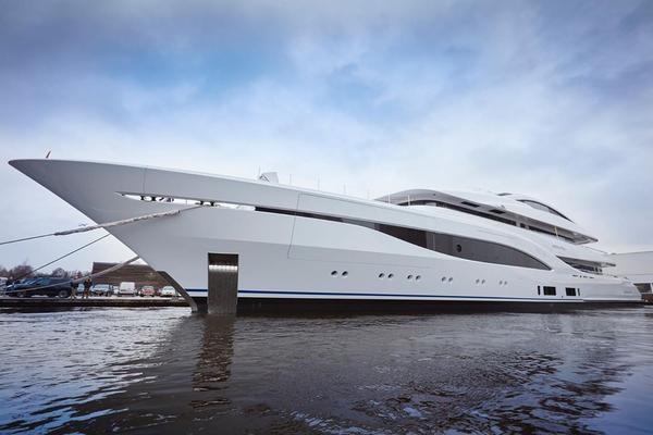 斐帝星2020年首艘超级游艇下水75米arrow号隆重发布