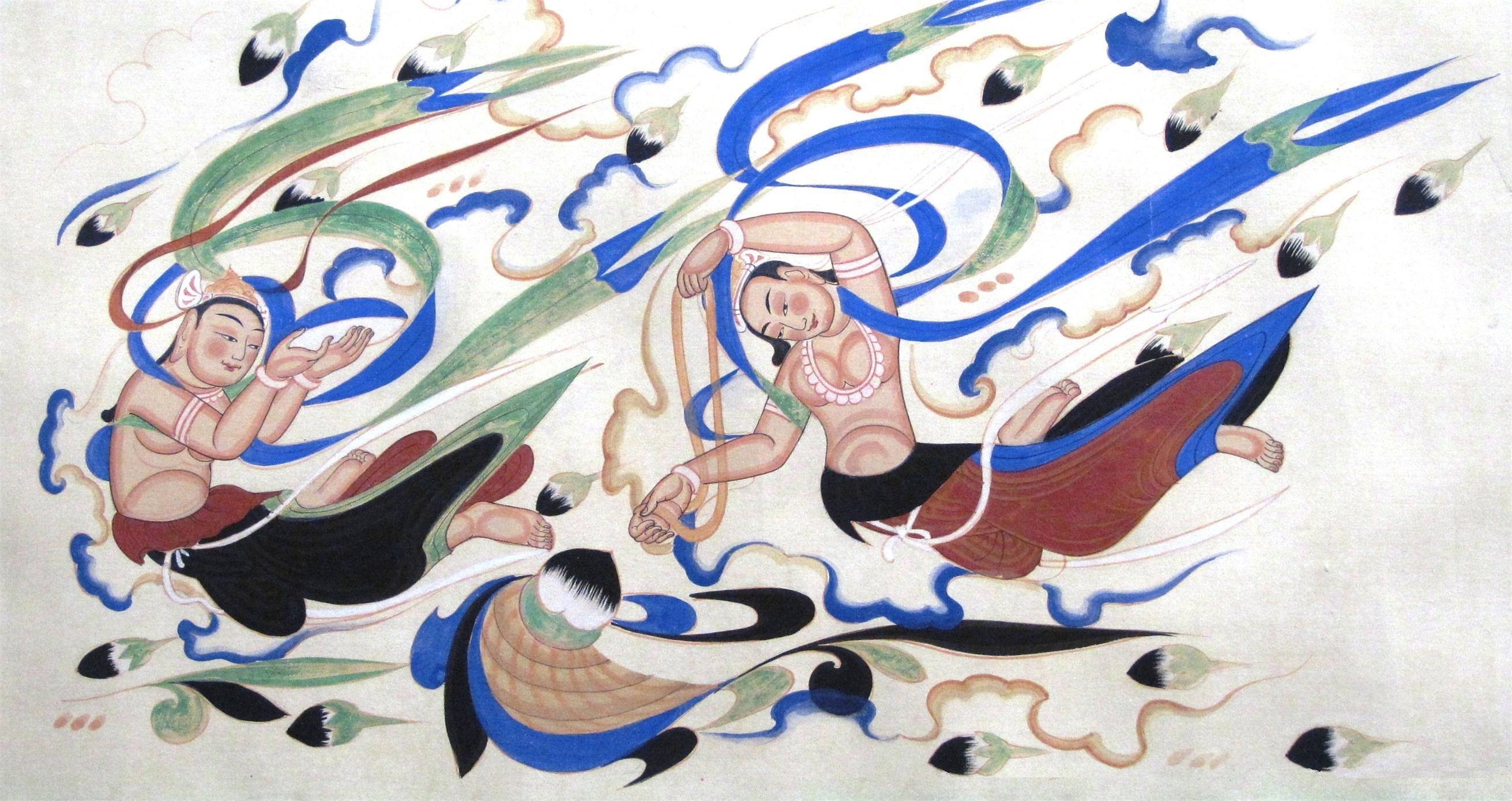 【神游千年,大美敦煌】隋-305窟:华幔式藻井,东王公西王母出行,飞天相簇【高清大图】 - 知乎