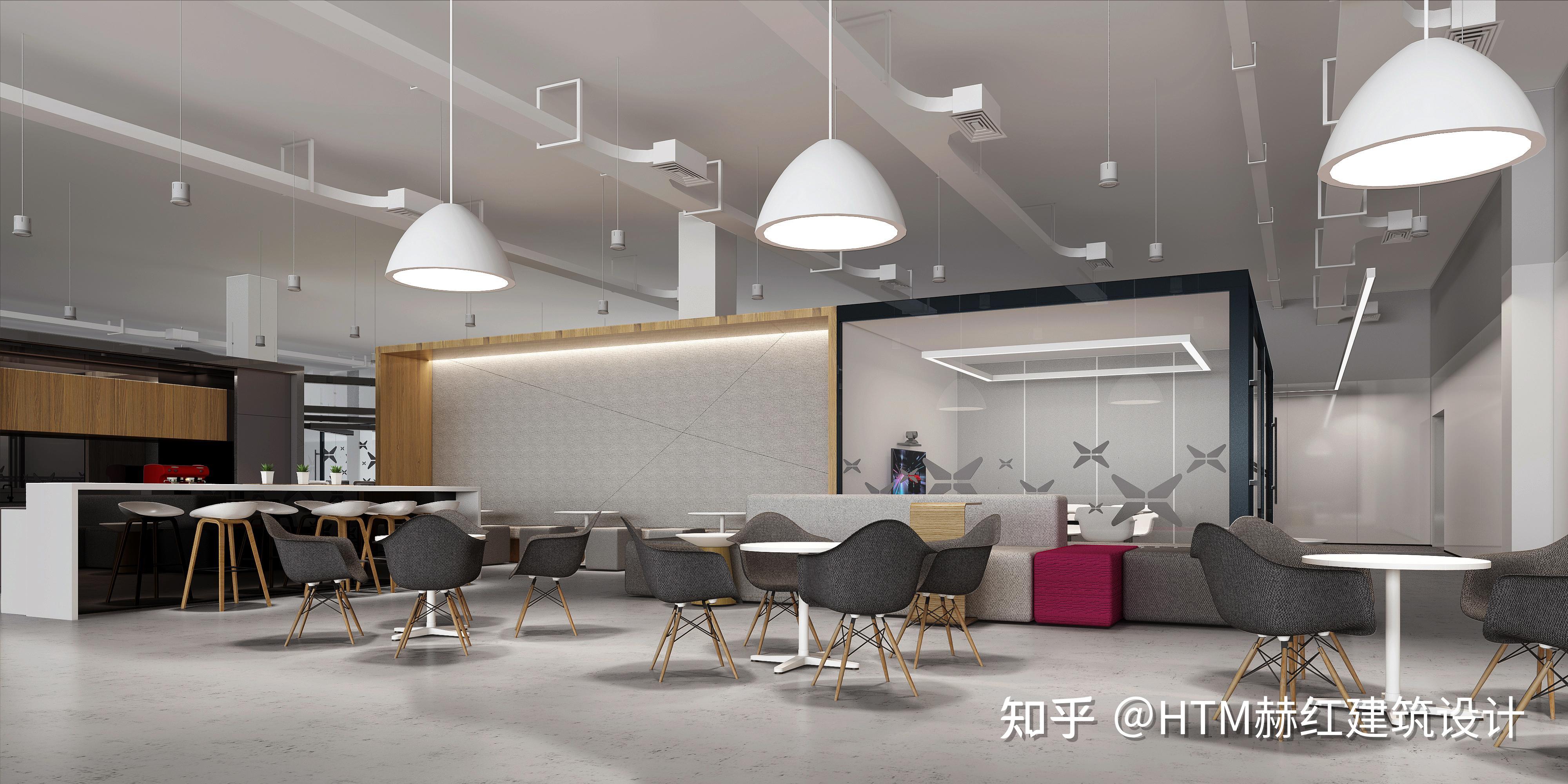 小鹏汽车办公楼装修设计效果图完工照_项目案例 - 赫红建筑设计 - 知乎