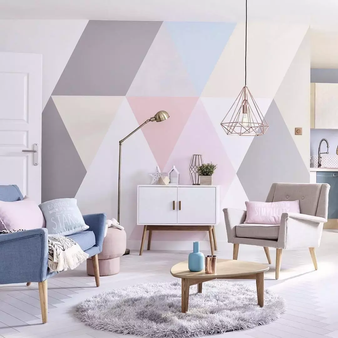 从2018开始,在pinterest,ins上几何色块的拼接设计独占鳌头,透过形状