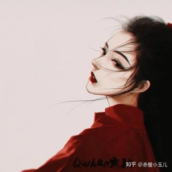 红色头像 手绘 知乎