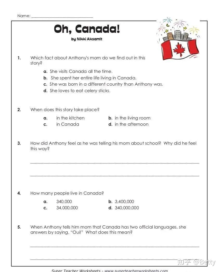 美国小学原版阅读理解练习册Super Teacher Worksheets - 知乎