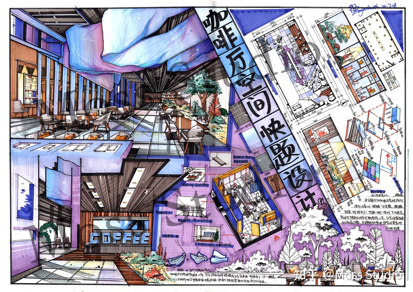 Moss Studio大连理工环艺考研手绘快题 - 知乎