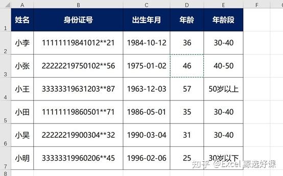 步骤一,从身份证号种提取出生年月日