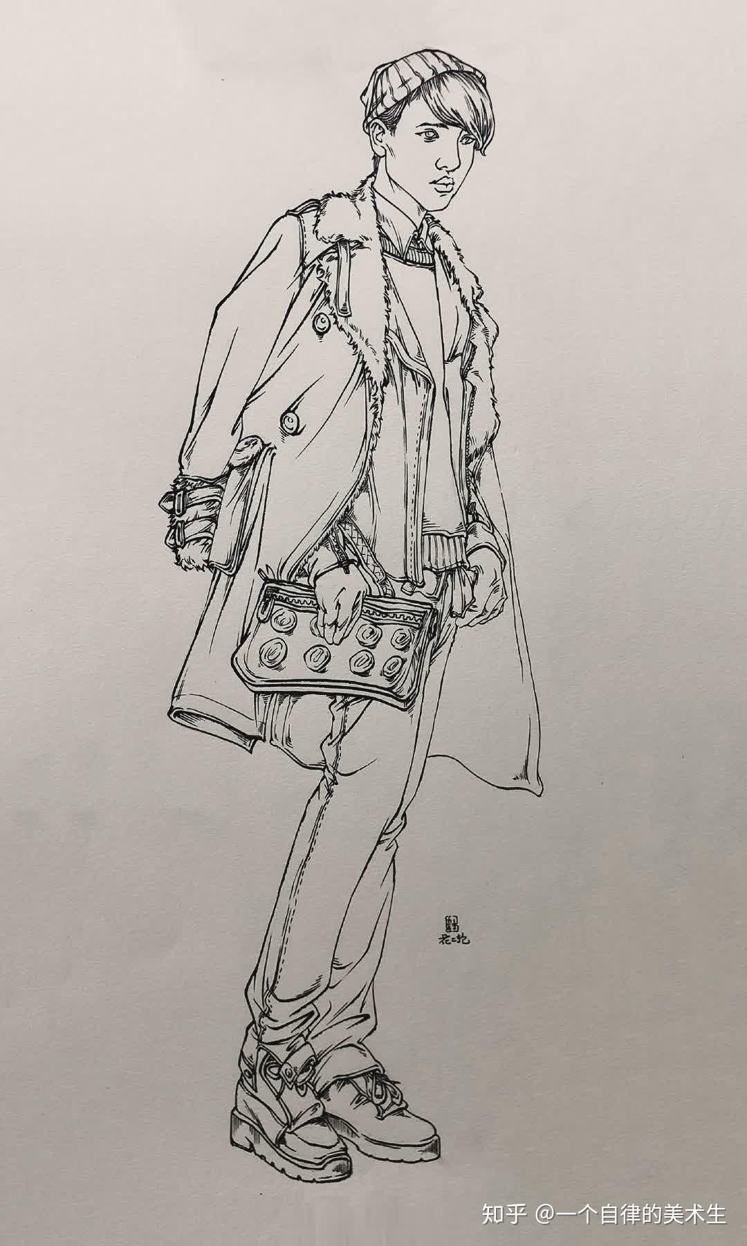 花二轮非常干净利落的线条